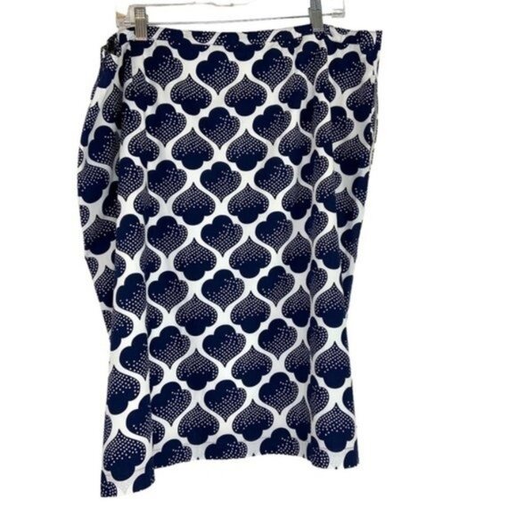 Boden Blue Spade Geometric Pencil Skirt - Picture 6 of 6